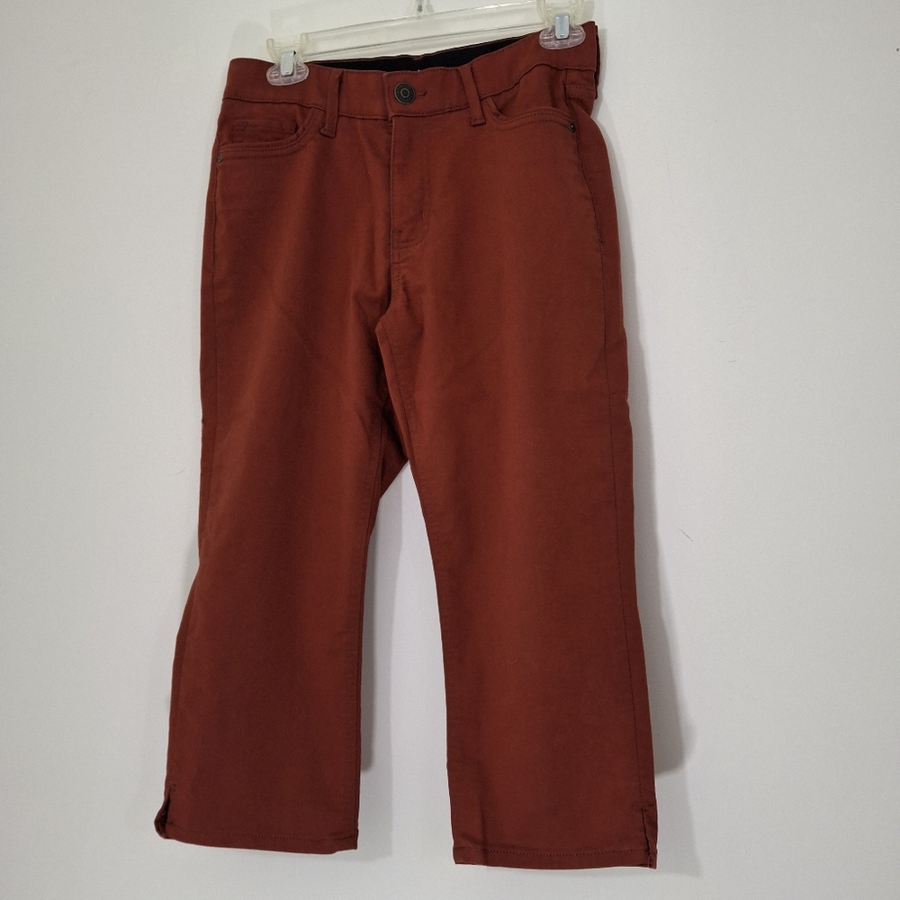 Liz Claiborne Rust Red Cropped Mid-Rise Pants, SIZE 4